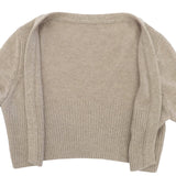 フォクシー Cardigan Little ロゴプレート付き ボレロ カーディガン ベージュ 42 レディース - NEWSED