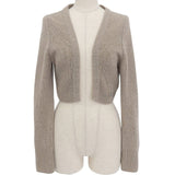 フォクシー Cardigan Little ロゴプレート付き ボレロ カーディガン ベージュ 42 レディース - NEWSED