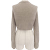フォクシー Cardigan Little ロゴプレート付き ボレロ カーディガン ベージュ 42 レディース