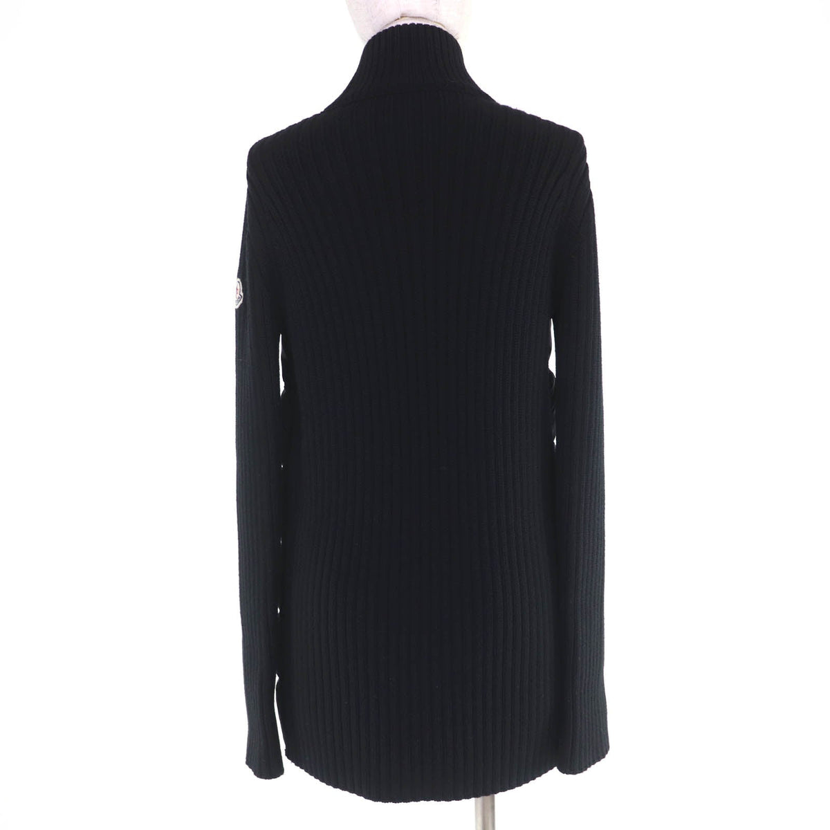 モンクレール CARDIGAN ロゴワッペン付 ウールニット切替 ダウンジャケット ブラック M レディース - NEWSED
