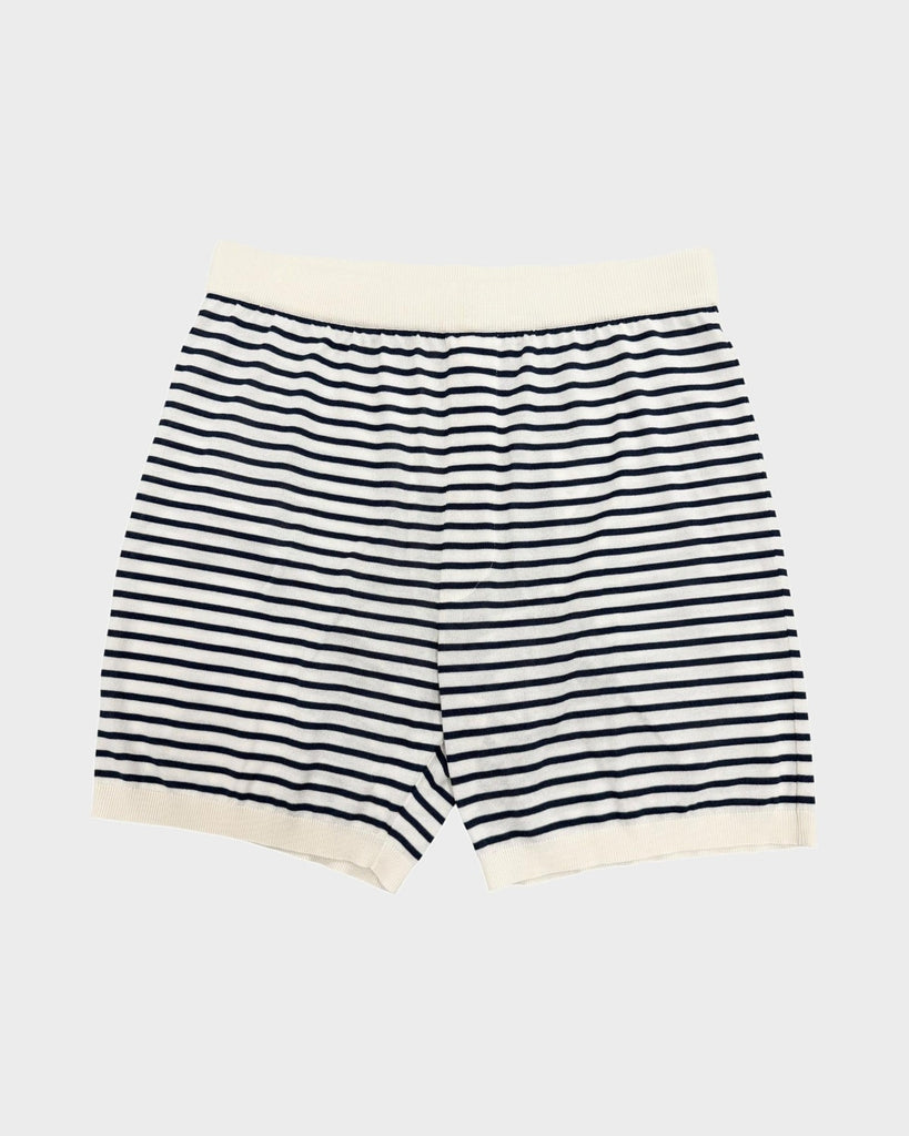 プラダ ボーダー柄 ショートパンツ ホワイト 46 メンズ 未使用品