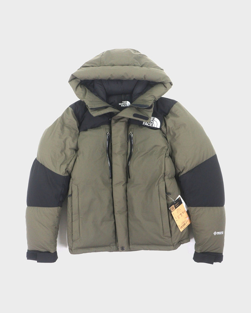 ザ・ノースフェイス Baltro Light Jacket WINDSTOPPER GORE-TEX ロゴ刺繍 フーデッド ダブルジップアップ ダウンジャケット カーキ M メンズ 未使用品