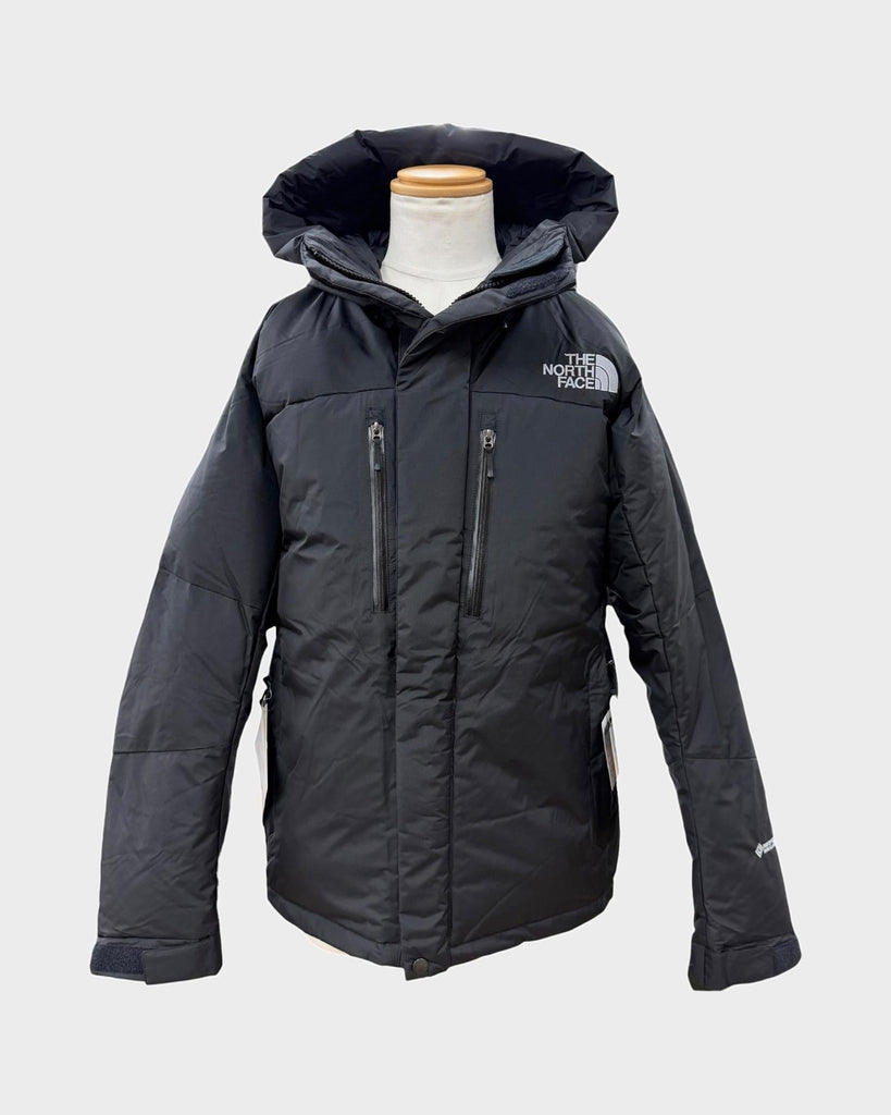 ザ・ノースフェイス WINDSTOPPER GORE-TEX ゴアテックス ロゴ刺繍 フーデッド ダブルジップアップ ダウンジャケット ブラック L メンズ 未使用品