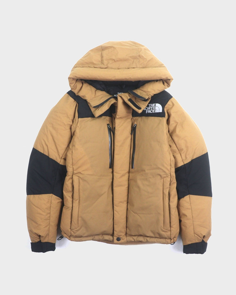 ザ・ノースフェイス Baltro Light Jacket GORE-TEX ゴアテックス ロゴ刺繍 フーデッド ダブルジップアップ ダウンジャケット ベージュ S メンズ