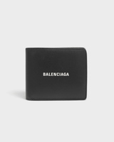 バレンシアガ Cash Square Folded Coin レザー 二つ折り財布 ブラック メンズ レディース - NEWSED