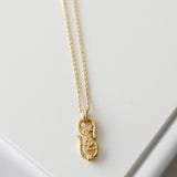 Cassandra Logo Motif GP Gold Necklace - NEWSED