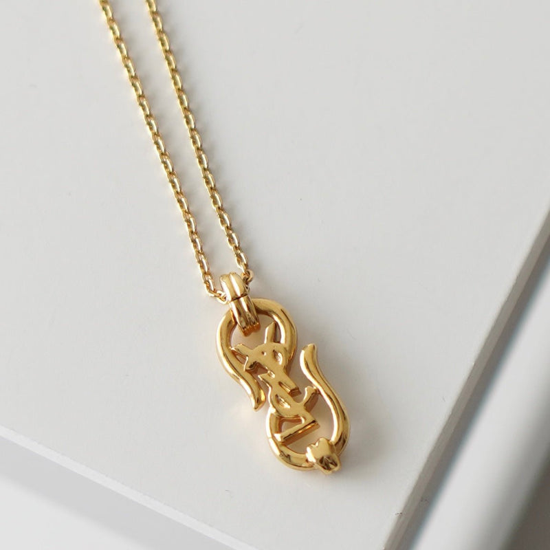 Cassandra Logo Motif GP Gold Necklace - NEWSED
