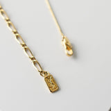 Cassandra Logo Rhinestone Gold Necklace - NEWSED