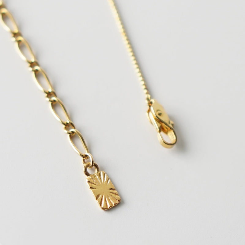 Cassandra Logo Rhinestone Gold Necklace - NEWSED
