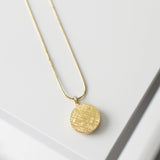 Cassandra Logo Rhinestone Gold Necklace - NEWSED