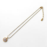 Cassandra Logo Rhinestone Gold Necklace - NEWSED