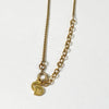 Christian Dior CD Logo 1P Stone Necklace GP Gold