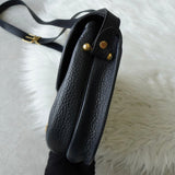 クリスチャン ディオール CDロゴ ゴールド金具 レザー ショルダーバッグ ネイビー - NEWSED