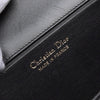 Christian Dior 复古 CD 标志双向链条单肩包/手提包（黑色）