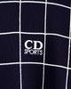 クリスチャン ディオール CDロゴ 半袖ポロニット ネイビー レディース