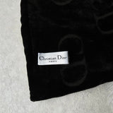 クリスチャン ディオール ヴィンテージ シャドー CDロゴ ベロア マフラー ブラック - NEWSED