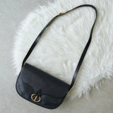 クリスチャン ディオール CDロゴ ゴールド金具 レザー ショルダーバッグ ネイビー - NEWSED