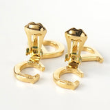 クリスチャンディオール CDロゴ ラインストーン イヤリング ゴールド - NEWSED