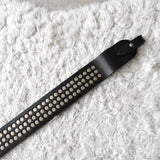 ディオール CDロゴバックル スタッズ レザー ベルト ブラック - NEWSED