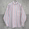 Christian Dior Sport Vintage Striped CD Logo Long Sleeve Shirt in White, Red, and Navy