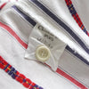 Christian Dior Sport Vintage Striped CD Logo Long Sleeve Shirt in White, Red, and Navy