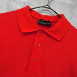 クリスチャン ディオール ヴィンテージ CDロゴ 半袖ポロシャツ レッド - NEWSED