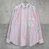 Christian Dior Sport Vintage Striped CD Logo Long Sleeve Shirt in White, Red, and Navy