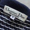 Christian Dior 复古 CD 标志短袖夏季毛衣（海军蓝）