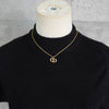 Christian Dior CD logo GP gold necklace, deadstock item with tags