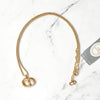 Christian Dior CD logo GP gold necklace, deadstock item with tags