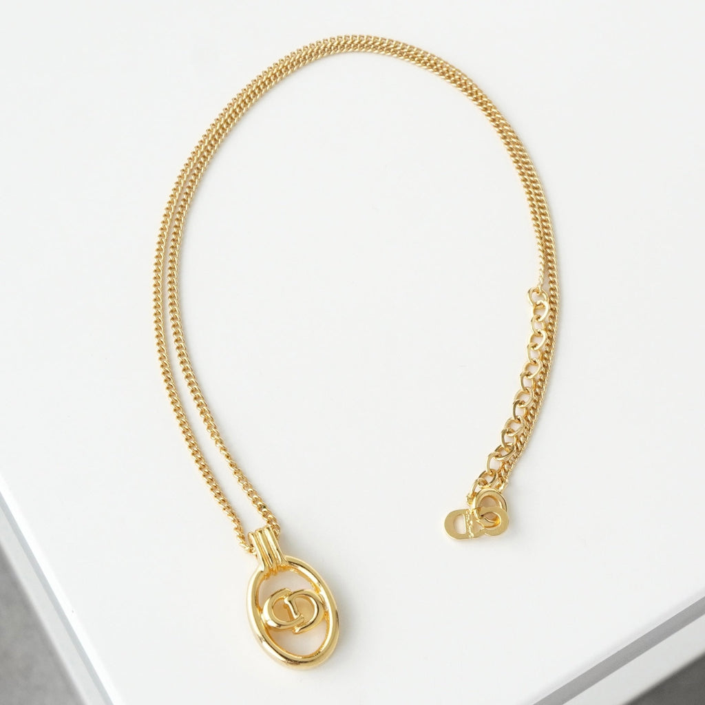 クリスチャン ディオール CDロゴ GP ゴールド ネックレス