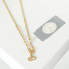 Christian Dior CD logo GP gold necklace, deadstock item with tags
