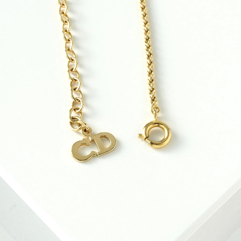 クリスチャン ディオール ヴィンテージ CDロゴ ネックレス GP - NEWSED