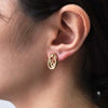 Christian Dior CD 标志 GP 金耳环