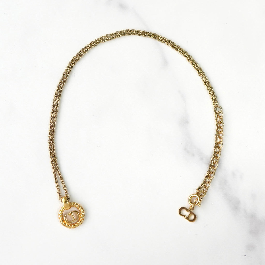 Christian Dior CD 徽标 GP 金项链