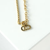 クリスチャン ディオール ヴィンテージ CDロゴ ネックレス GP - NEWSED