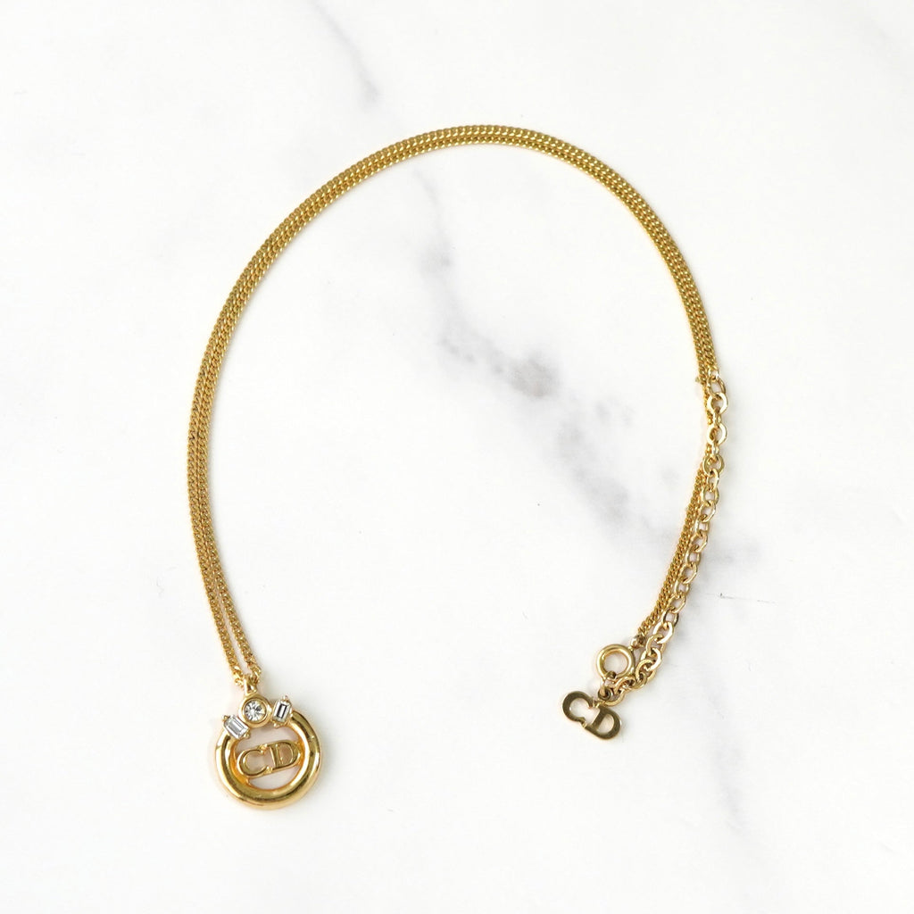 Christian Dior CD 标志 GP 金项链