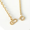 Christian Dior CD logo GP gold necklace, deadstock item with tags