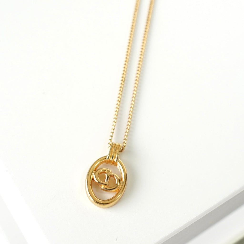 Christian Dior CD 标志 GP 金项链