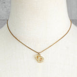 クリスチャン ディオール CDロゴ ラインストーン ネックレス GP ゴールド - NEWSED