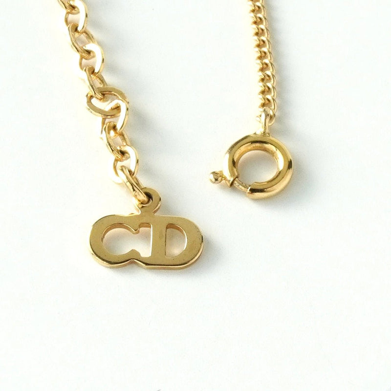 クリスチャン ディオール ヴィンテージ CDロゴ リーフ ネックレス GP - NEWSED