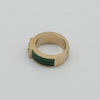 Dior x Denim Tears CD Logo K18 Green Ring, Size S / 17