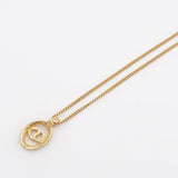 CD Logo Ellipse GP Gold Necklace - NEWSED