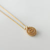CD Logo Rhinestone Gold Necklace