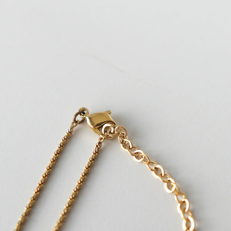 CD Logo Rhinestone Gold Necklace - NEWSED