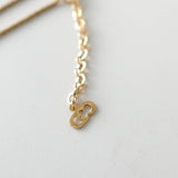 CD Logo Rhinestone Gold Necklace - NEWSED