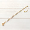 CD Logo Rhinestone Gold Necklace