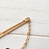 CD Logo Rhinestone Gold Necklace