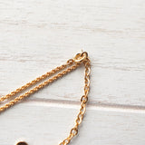 CD Logo Rhinestone Gold Necklace - NEWSED
