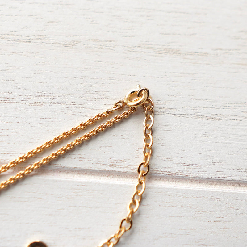 CD Logo Rhinestone Gold Necklace - NEWSED